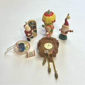 Vintage Hallmark Keepsake Santa Ornaments Bundle
